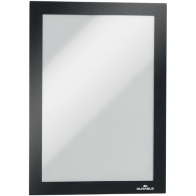 DURABLE DURAFRAME Magnetic Frame - 5.50" (139.70 mm) Holding Width x 8.50" (215.90 mm) Holding Height - Magnetic, Anti-glare, Four Sided, Sturdy - Plastic - Black - 2 / Pack HALF LETTER  BLACK  2 PACK 