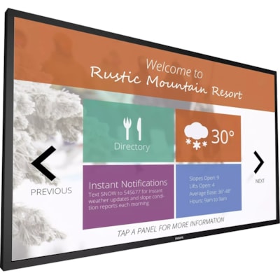 Philips Multi-Touch Display - 42.50" (1079.50 mm) LCD - Touchscreen Cortex A9 1.80 GHz - 2 GB DDR3 SDRAM - 1920 x 1080 - LED - 450 cd/m² - 1080p - HDMI - USB - DVI - Serial - Wireless LAN - Ethernet - Energy Star  