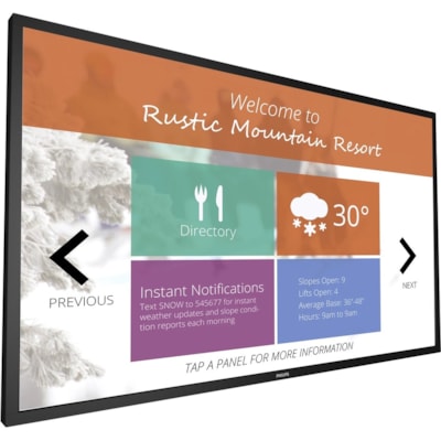 Philips Signage Solutions Multi-Touch Display - 42.50" (1079.50 mm) LCD - Touchscreen Cortex A9 1.80 GHz - 2 GB - 1920 x 1080 - Edge LED - 450 cd/m² - 1080p - HDMI - USB - DVI - Serial - Wireless LAN - Ethernet - Energy Star x 1080 - 450cd/m2 - 1100:1(typ ical) - 12 - 0.49