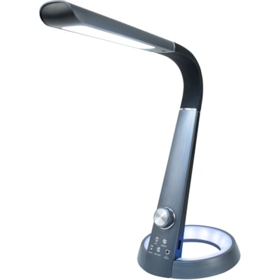 Royal Sovereign LED Desk Lamp with USB and Night Light - RDL-110U - 22" (558.80 mm) Height x 7" (177.80 mm) Width - 8 W LED Bulb - 450 lm Lumens - ABS - Desk Mountable - Black, Titanium Gray - for Desk WITH USB & NIGHTLIGHT BLACK & TITANIUM GREY
