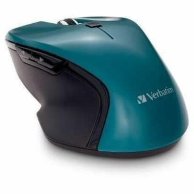Verbatim USB-C(tm) Wireless Blue LED Mouse - Teal - Blue LED/Optical - Wireless - Radio Frequency - 2.40 GHz - Teal - USB Type C - 1600 dpi - 6 Button(s) - 1 Each USB-C 