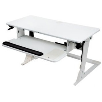3M Sit/Stand Desk - White - Up to 24" Screen Support - 35 lb (15875.73 g) Load Capacity - 23.20" (589.28 mm) Height x 35.40" (899.16 mm) Width x 6.20" (157.48 mm) Depth - Desktop - White 29 IN X 22.2 IN WHITE