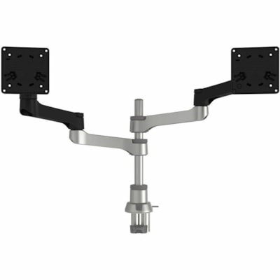 R-Go Zepher 4 Mounting Arm for Monitor - Black - Height Adjustable - 2 Display(s) Supported - 17" to 32" Screen Support - 17.64 lb (8000 g) Load Capacity - 75 x 75, 100 x 100 - VESA Mount Compatible - Aluminum ount fitting screens up to 26 and 18lbs in weight