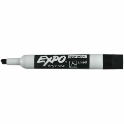 Expo Dry Erase Marker - Chisel Marker Point - Black Ink LOW ODOUR CHISEL POINT NON TOXIC EXPO LOW ODOR