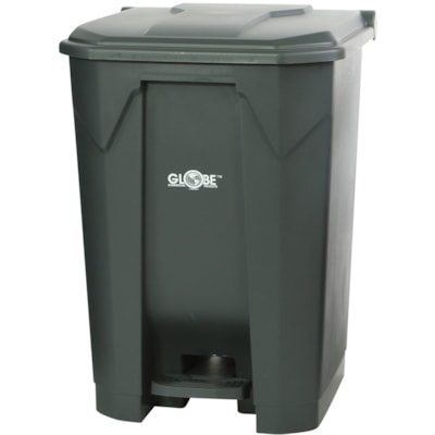 Globe 12 Gallon Step-On - Step-on Opening - 45.42 L Capacity - Heavy Duty, Foot Pedal - 23" (584.20 mm) Height x 15" (381 mm) Width - Plastic - Multi - 1 Each RESIN STEP-ON