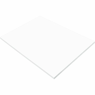 Prang - Papier de bricolage P8717 - Projet scolaire, Project Art, Projet artisanal, Artisanat en papier - format 18 po (457,20 mm) x 24 po (609,60 mm) - 78 g/m² Grammage - Blanc brillant - Pâte mécanique - 50 / emballage 18X24 PO  50/PAQUET 