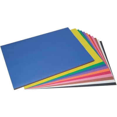 Prang - Papier de bricolage P6517 - Projet scolaire, Project Art, Projet artisanal, Artisanat en papier - format 18 po (457,20 mm) x 24 po (609,60 mm) - 78 g/m² Grammage - Variées - Pâte mécanique - 50 / emballage COULEUR ASSORTIE 18X24 PO  50/PAQUET