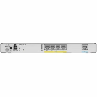 Cisco ISR1100-4G Ethernet Wireless Integrated Services Router - 5 x Network Port - USB - Gigabit Ethernet - VPN Supported - Desktop AM 8 GB eMMC Routing Protocol OSPF IS-IS MPLS  Enc