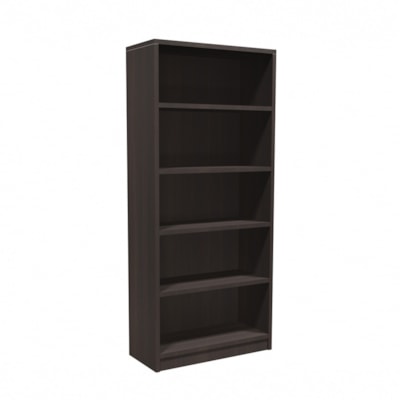 Heartwood Innovations Bookcase - 1" Shelf, 0.1" Edge, 32" x 14"72" - 5 Shelve(s) - Material: Particleboard, Polyvinyl Chloride (PVC), Laminate - Finish: Evening Zen - Thermofused Laminate (TFL) Table Top EVENING ZEN FINISH 32"W X 14"D X 72"H