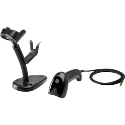 HP Engage Imaging Barcode Scanner II - Cable Connectivity - 1D, 2D - Imager - Omni-directional - USB - Black - Stand Included - IP52 - USB ner II - Omnidirectional Image r; Source: 1 Megapix