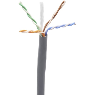 Tripp Lite series Cat6 Ethernet Cable - CMP-LP 0.5A Plenum, Gray, 1000 ft. - 1000 ft (304.80 m) Category 6 Network Cable for Network Device, Computer, Router, Modem, Surveillance Camera - First End: Bare Wire - Second End: Bare Wire - 1 Gbit/s - 23 AWG - Gray  W POE++ GRAY 1000FT 