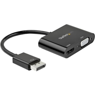 StarTech.com DisplayPort to HDMI VGA Adapter - DP 1.2 HBR2 to HDMI 2.0 4K 60Hz or VGA Monitor Converter - Digital Video Display Adapter - 2-in-1 DisplayPort 1.2 (HBR2) to HDMI 2.0 4K 60Hz UHD HDR or VGA 1080p monitor adapter | HDMI: 7.1 audio/HDCP 2.2/1.4 - Active DP multiport video converter works  RADAP 