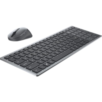 Dell KM7120W Keyboard & Mouse - Scissors Wireless Bluetooth/RF 2.40 GHz Keyboard - Titan Gray - Wireless Bluetooth/RF Mouse - Optical - 1600 dpi - Titan Gray - Volume Up, Volume Down, Multimedia, Search, Home Page, Screenshot Hot Key(s) - Compatible with Desktop Computer, Notebook for PC, Mac  WRLS 