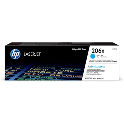 HP 206X Original High Yield Laser Toner Cartridge - Cyan - 1 Each - 2450 Pages HIGH YIELD 2450 PAGES 