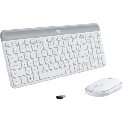 Logitech Slim Wireless Keyboard and Mouse Combo MK470 - USB Wireless RF - USB Wireless RF - Optical - 1000 dpi - Scroll Wheel - Symmetrical - AAA, AA - Compatible with Desktop Computer, Notebook for Windows  
