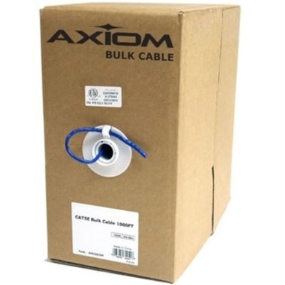 Axiom CAT5E 24AWG 4-Pair Solid Conductor 350MHz Bulk Cable Spool 1000FT (Orange) - 1000 ft (304.80 m) Category 5e Network Cable for Network Device - First End: 1 x RJ-45 - Male - Second End: Bare Wire - Patch Cable - 24 AWG - Orange  CONDUCTOR 350MHZ BULK CABLE S POOL 1000FT (ORANGE)