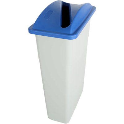 Globe Paper Slim Lid - Rectangular - Blue - 6 / Pack SPACE-EFFICIENT FITS TIGHT SPACES