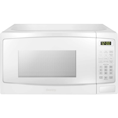 Danby 1.1 cuft White Microwave - 31.15 L Capacity - Microwave - 10 Power Levels - 1 kW Microwave Power - 12.40" (314.96 mm) Turntable - 120 V AC - 15 A Fuse - Countertop - White 1000 WATTS 10 POWER LEVELS 6 CONVENIENT AUTO COOK OPTIONS
