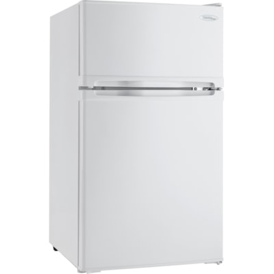 Danby Designer 3.1 cu. ft. Compact Refrigerator - 110.44 L - Manual Defrost - Reversible - 87.78 L Net Refrigerator Capacity - 24.64 L Net Freezer Capacity - 319 kWh per Year - White - Freestanding 87L TOTAL CAPACITY REFRIGERATR 