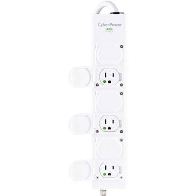 CyberPower MPV615P 6-Outlet Power Strip - NEMA 5-15P-HG - 6 x NEMA 5-15R-HG - 15 ft (4.57 m) Cord - 120 V AC Voltage - Strip  STRIP 