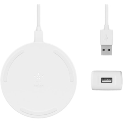 Belkin BoostCharge 10W Wireless Charging Pad + QC 3.0 Wall Charger + Cable - 5 V DC Input - Input connectors: USB  