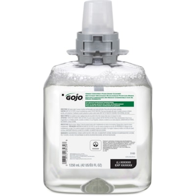 Gojo® FMX-12 Refill Green Certified Foam Hand Soap - 1.32 quart (1250 mL) - Hand - Clear - Fragrance-free, Rich Lather, Antibacterial-free, Triclosan-free, Paraben-free, Phthalate-free, Bio-based - 1 Each REFILL FOR FMX-12 DISPENSER GREEN CERTIFIED