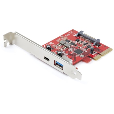 StarTech.com 2-Port 10Gbps USB-A & USB-C PCIe Card Adapter - USB 3.2 Gen 2 PCI Express Expansion Add-On Card - Windows, macOS, Linux - USB-A USB-C PCI Express card w/Multiple INs maintains max speed w/mixed speed devices - 2-Port 10Gbps Expansion Host Controller Card 1xUSB-C and 1xUSB-A - PCIe 3.0 x  BOPT 