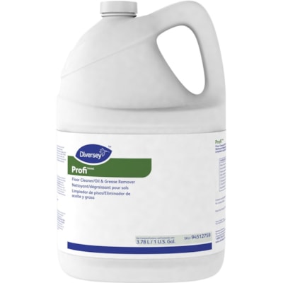 Diversey - Nettoyant/dégraissant pour sols Profi, 3,78 l - 3,79 L - Surfactant Arôme - Exempt de solvant, pH neutre, Sans butyle - Blanc - 4 / Carton GREASE REMOVER 