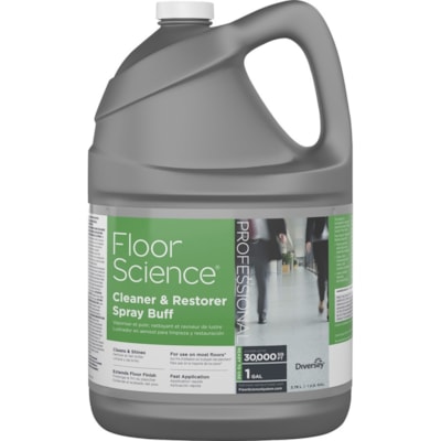 Diversey Floor Science Cleaner Spray Buff - Ready-To-Use - 3.79 L - Characteristic Scent - Durable - Straw - 1 Each  