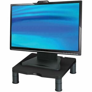 Fellowes Standard Adjustable Monitor Riser Black - Up to 21