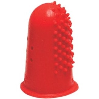 Westcott Ventilated Finger Tips, Large - Large Size - Rubber - 12 / Pack LARGE  3/4"  12/BX 