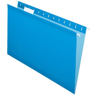 TOPS Legal Hanging Folder - 8 1/2" (215.90 mm) x 14" (355.60 mm) - 11 pt. (3.87 mm) - Blue - 25 / Box HEAVYWEIGHT STOCK MYLAR REINFORCED REVERSAFLEX 10% PCW