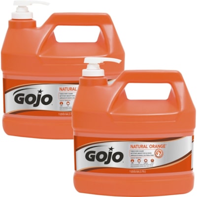 Savon liquide NATURAL* ORANGE Gojo® - 1 gal (3785,41 mL) - Flacon pompe Dsitributeur - Élimine les salissures, Détacheur de saletés, Solvant de graisse, Solvant d'huile - Mains - Action rapide, Résistant - 2 / Carton D CLEANER  1 GAL. W/PUMP DISPE NSER