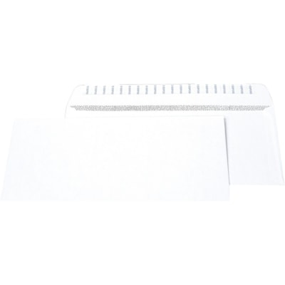 Supremex Peel & Seal Envelope - Security - #10 - 9 1/2" (241.30 mm) Width x 4 1/8" (104.78 mm) Length - 24 lb (10886.22 g) - Peel & Seal - White - 500 / Box 24LB  WHITE WOVE FSC PAPER 500/BOX