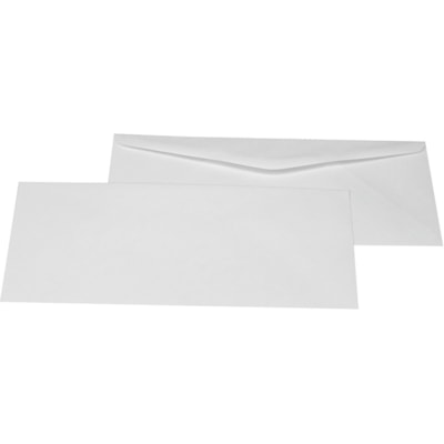 Supremex - Enveloppe à dos croisé - #10 - largeur de 9 1/2 po (241,30 mm) x longueur de 4 1/8 po (104,78 mm) - 24 lb (10886,22 g) - Rabat en forme de V - 500 / boîte 24LB  WHITE WOVE FSC PAPER 500/ BOX
