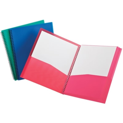 Oxford Letter Organizer Folder - 8 1/2" (215.90 mm) x 11" (279.40 mm) - 400 Sheet Capacity - 8 Pocket(s) - Blue, Translucent - 1 Each TEAR RESISTANT  WIRE BINDING HOLDS 8 1/2" X 11" SHEETS(50)