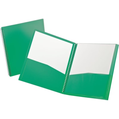 Oxford Letter Organizer Folder - 8 1/2" (215.90 mm) x 11" (279.40 mm) - 400 Sheet Capacity - 8 Pocket(s) - Green, Translucent - 1 Each TEAR RESISTANT  WIRE BINDING HOLDS 8 1/2" X  11"  50 SHEETS