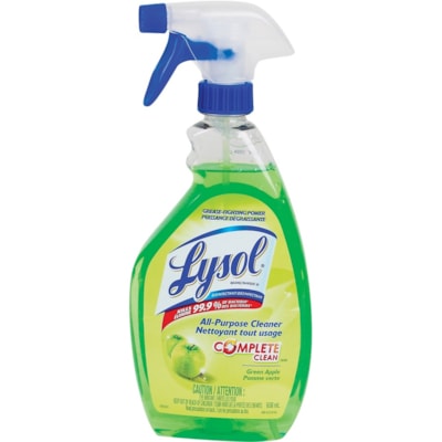 Lysol 4 in 1 Cleaner - For Nonporous Surface, Kitchen, Bathroom, Multi Surface - Spray - 22 fl oz (0.7 quart) - Green Apple Scent Width - 1 Each - Disinfectant, Long Lasting, Deodorize LYSOL 