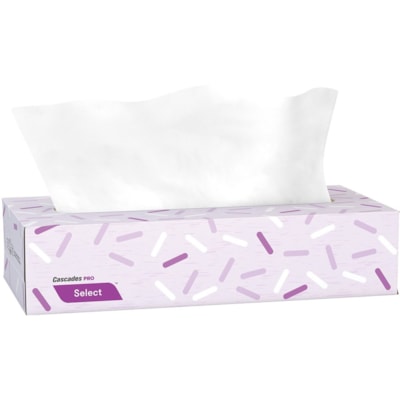 Cascades PRO - Mouchoirs Select(tm) - 2 Pli - 30 / Étui 100 SHEETS  2PLY  FLAT BOX 8.1"X7.3"  NOT CERTIFIED