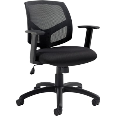 Offices To Go Bolt | Mesh Back Tilter - Black Fabric Seat - Black Mesh Back - Mid Back - 5-star Base - Armrest - 1 Each MED BACK 