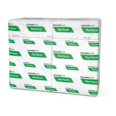 Cascades PRO - Serviettes enchevêtrées Perform(tm) - 1 Pli - Blanc - 188 / emballage 376 COUNT  WHITE  12.6 X 8.5 CASCADES PRO PERFORM