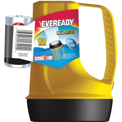 Eveready Readyflex Lantern - LED - 80 lm Lumen - Battery - Yellow - 1 Each LIGHT O/PUT LED 80 LUMENS 