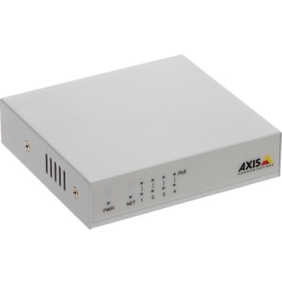 AXIS D8004 Unmanaged PoE Switch - 4 Ports - 2 Layer Supported - 62.50 W Power Consumption - 60 W PoE Budget - Twisted Pair - PoE Ports - Desktop - 3 Year Limited Warranty HPERP 
