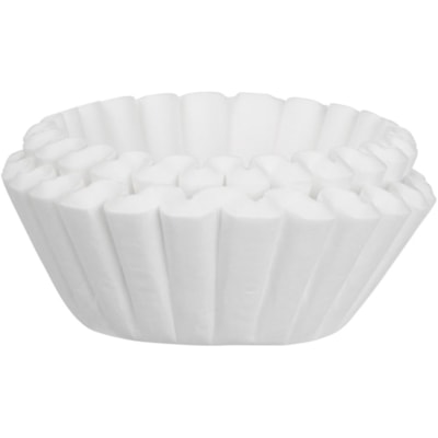Melitta Paper Filter - Basket - 100 / Pack - White WHITE  10-12 CUPS  100/PK 