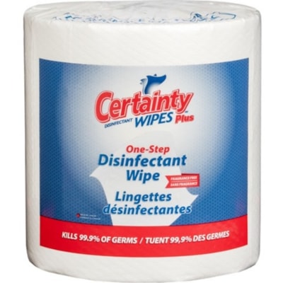 Certainty Plus Disinfectant Wipes (800 Count) - 7.9" (200.66 mm) Width x 5.9" (149.86 mm) Length - 800 Sheets/Roll - Fabric / Case - 2 / Case DISINFECTANT 800/RL 2 RL/CTN 