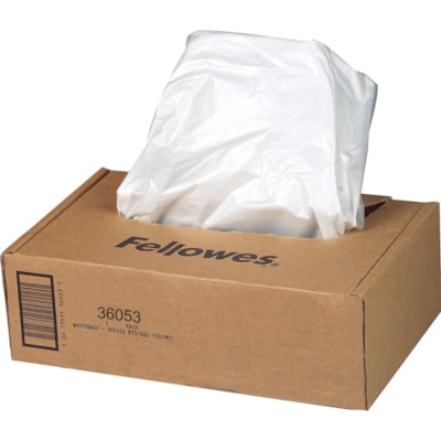 Fellowes Waste Bags for 99Ms, 90S , 99Ci, HS-440 and AutoMax(tm) 130C and 200C Shredders - 34.07 L - 30" (762 mm) Height x 29" (736.60 mm) Width x 14" (355.60 mm) Depth - Plastic - Clear - 100 / Carton FOR PERSONAL POWERSHRED 