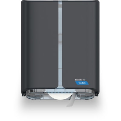 Cascades PRO Tandem Jumbo Toilet Paper Dispenser, Single Roll (C382) - Touchless, Roll Dispenser - 1 x Roll - 13.75" (349.25 mm) Height x 10.75" (273.05 mm) Width x 5.60" (142.24 mm) Depth - Dark Gray - Hygienic, Jam Resistant - 1 Each SINGLE ROLL DARK GRAY