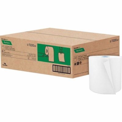Cascades PRO Perform Tandem Paper Towel - 1 Ply - 1.93" (49.02 mm) Core - White - 6 Rolls Per Container - 6 / Carton 1050 FEET  WHITE CASCADES PRO PERFORM