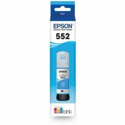 Epson T552 Ink Refill Kit - Inkjet - Cyan  with Sensormatic / ET-8500 ET-8550