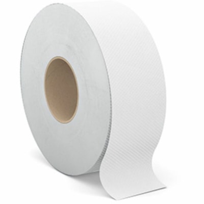 Cascades PRO Select Jumbo Toilet Paper - 2 Ply - 3.30" (83.82 mm) Width x 1000 ft (304.80 m) Length - White - Fiber - 12 / Carton JUMBO ROLL TISSUE  2 PLY  WHT 100% RECYCLED